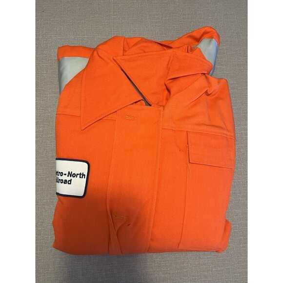 MTA Metro North Railroad Fire Resistant Jacket Made In USA Men’s Size Large VTG - Picture 3 of 13